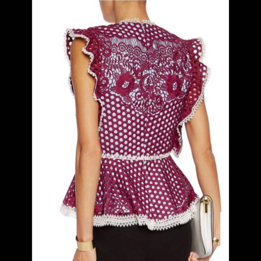 ALEXIS Kirk Lace Paneled Corded Top - Picture 2 of 9